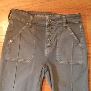 Green American eagle pants